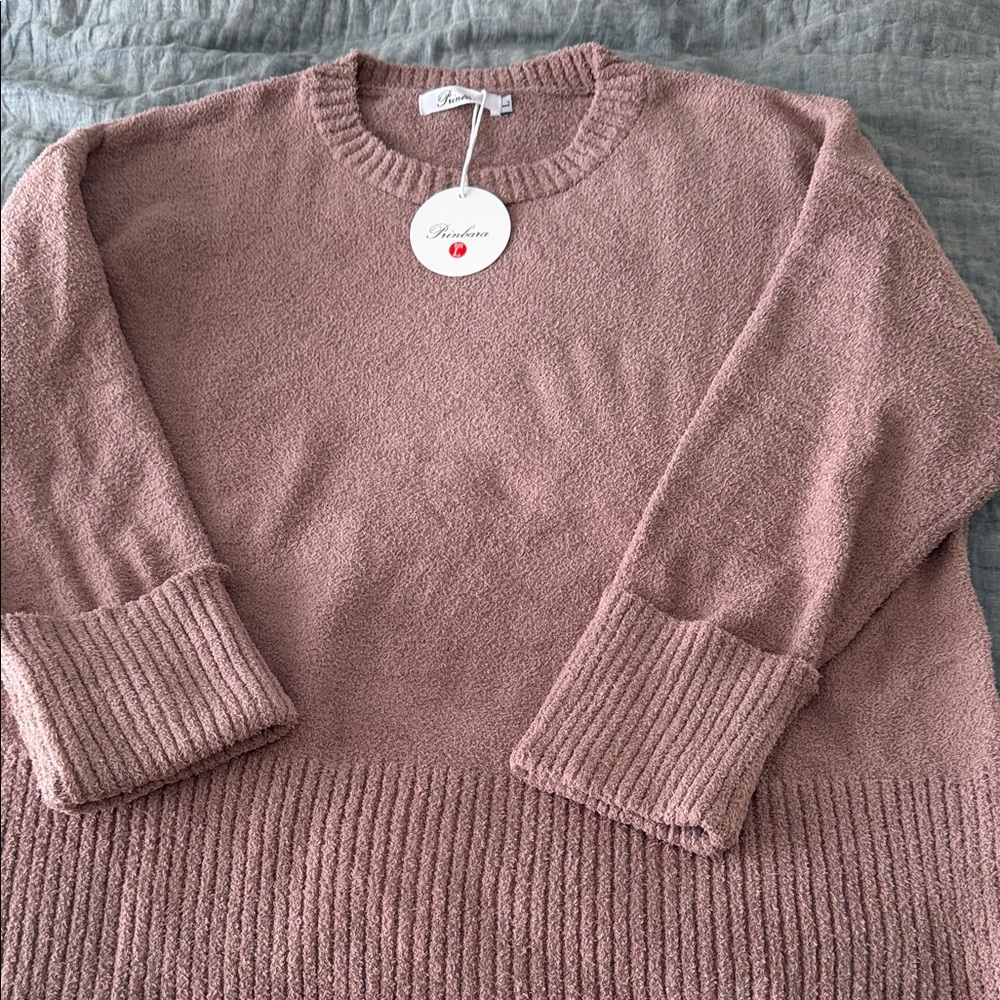 Soft Rose Crewneck Sweater by Sincerly Jules